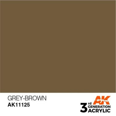 AK Interactive AK11125 Grey-Brown Acrylic Paint 17ml (3rd Generation)
